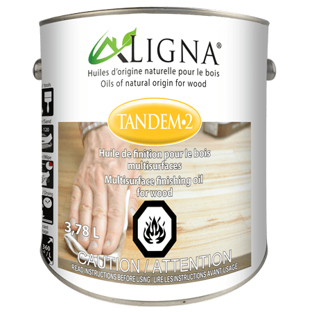TANDEM-2 - Huile de Finition Multisurface Incolore – LIGNA - 3.78 L