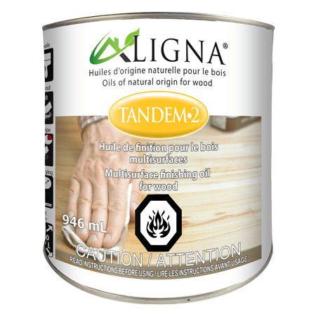 TANDEM-2 - Huile de Finition Multisurface Incolore – LIGNA - 946 mL