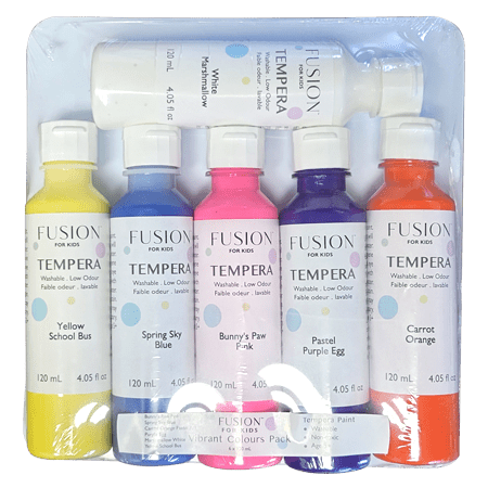 Ensemble Peinture TEMPERA pour Enfants - FUSION - Couleurs Vibrantes