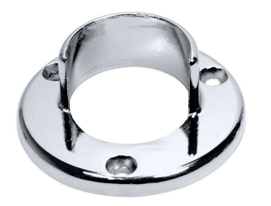 Support ouvert de 1 po pour tringle de garde-robe chrome