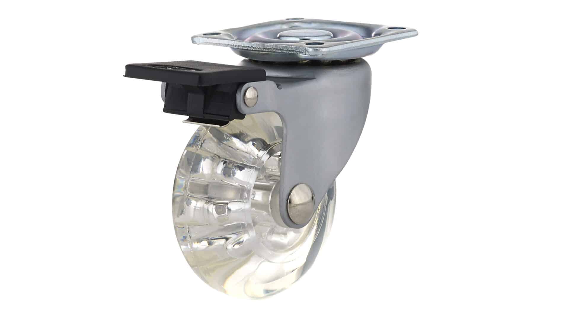 Roulette pour meubles transparente contemporaine