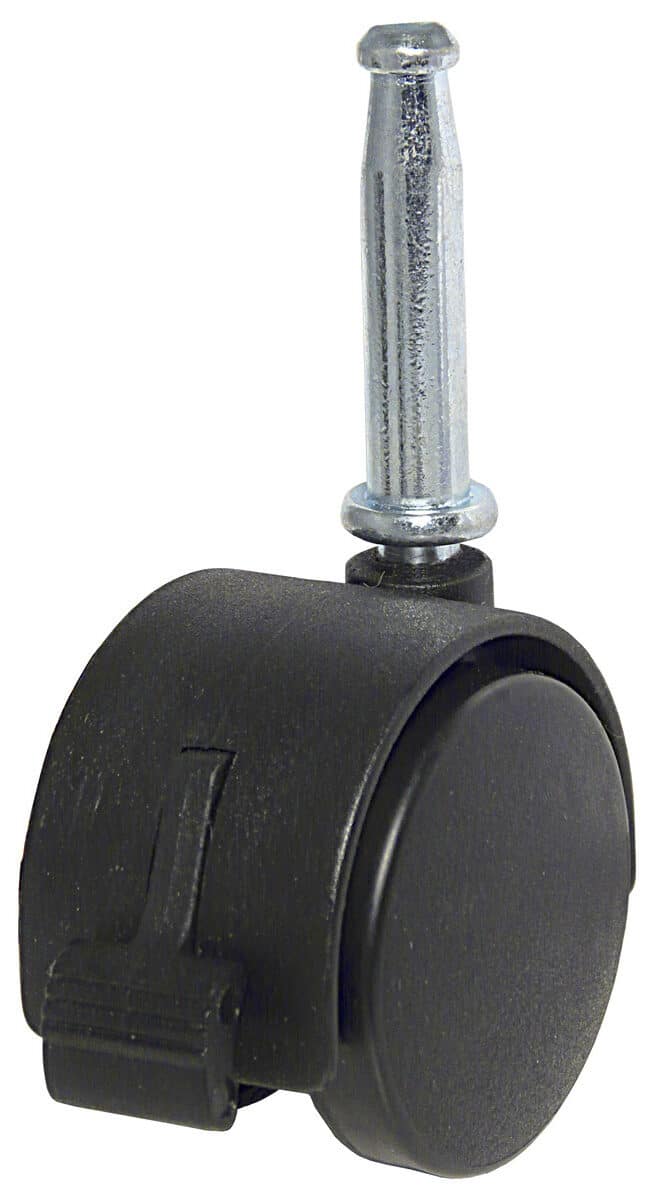 Roulettes jumelées pour meubles - tige à bois