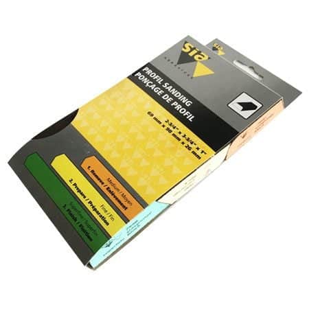 Ensemble de trois éponges abrasives - Rebord profilé - SIA Bloc