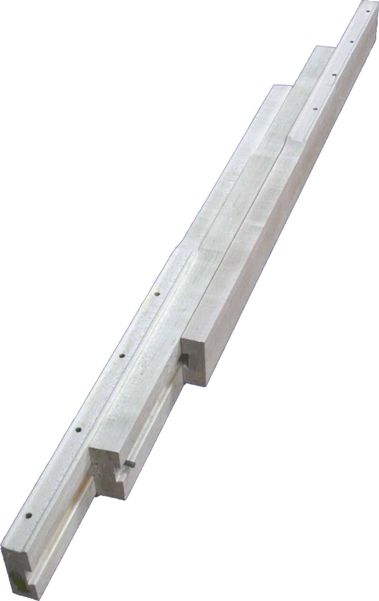 Coulisse de table en bois pour 4 pattes