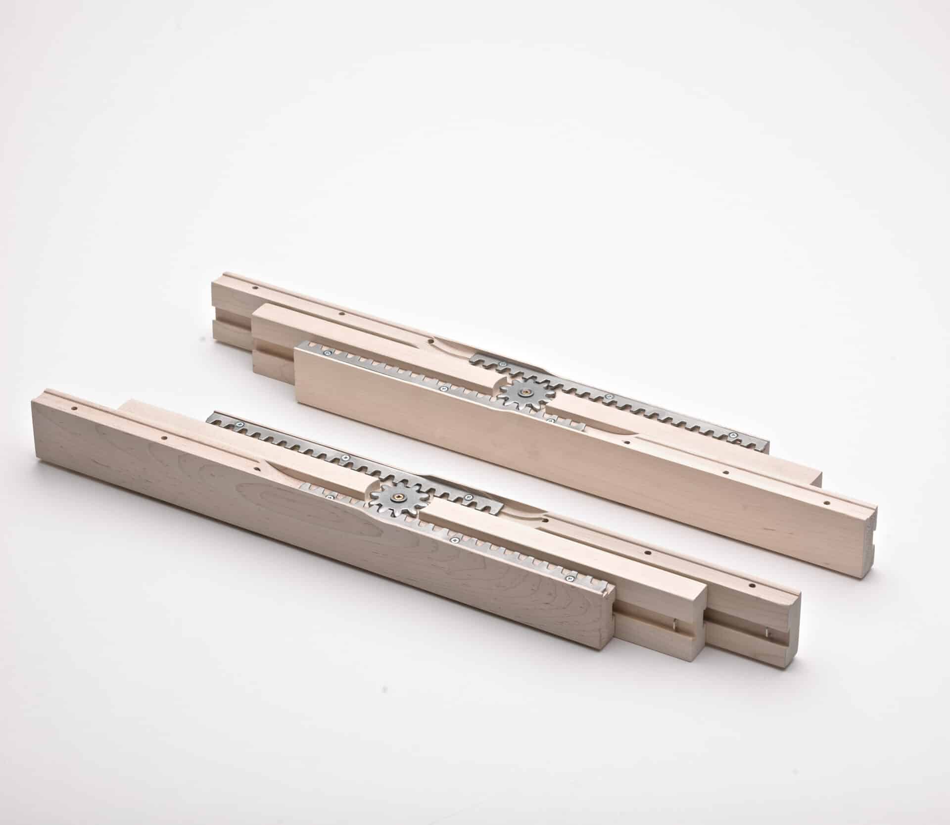 Coulisse en bois pour table à patte centrale