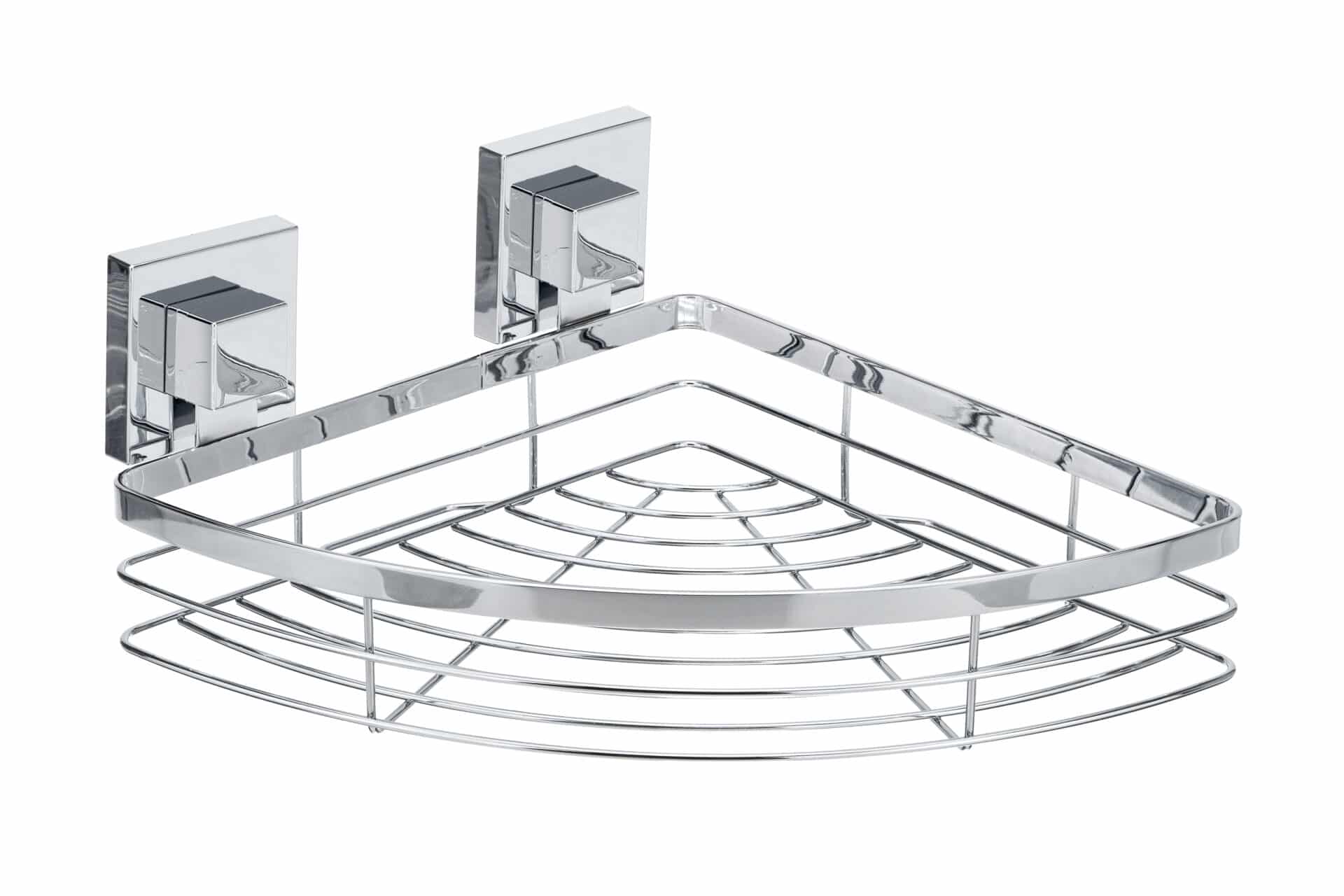 Panier de coin à ventouse en acier pour douche Fusion-Loc