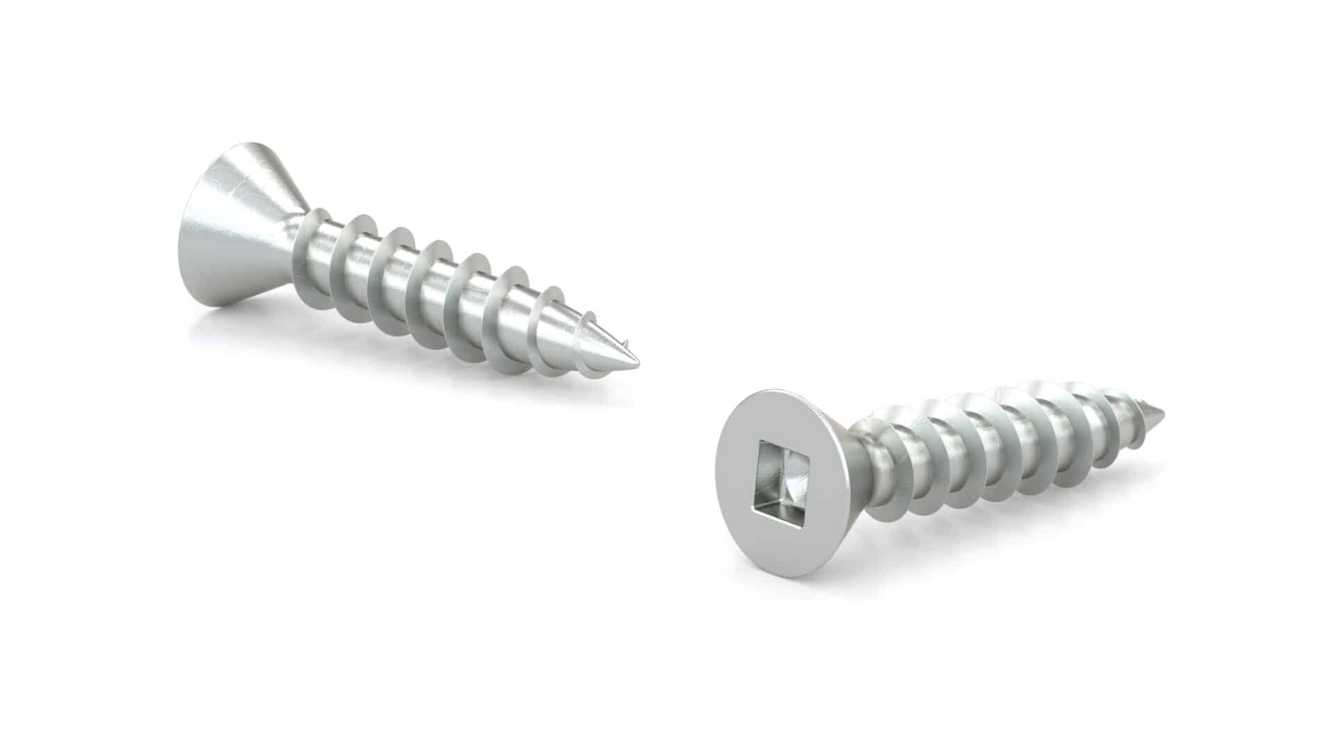 Vis à bois, tête plate, gros filet